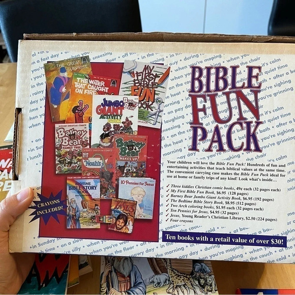 Bible Fun Pack 10 Books Bible Activities Comics Vintage Kids Learning Religion - Picture 3 of 5
